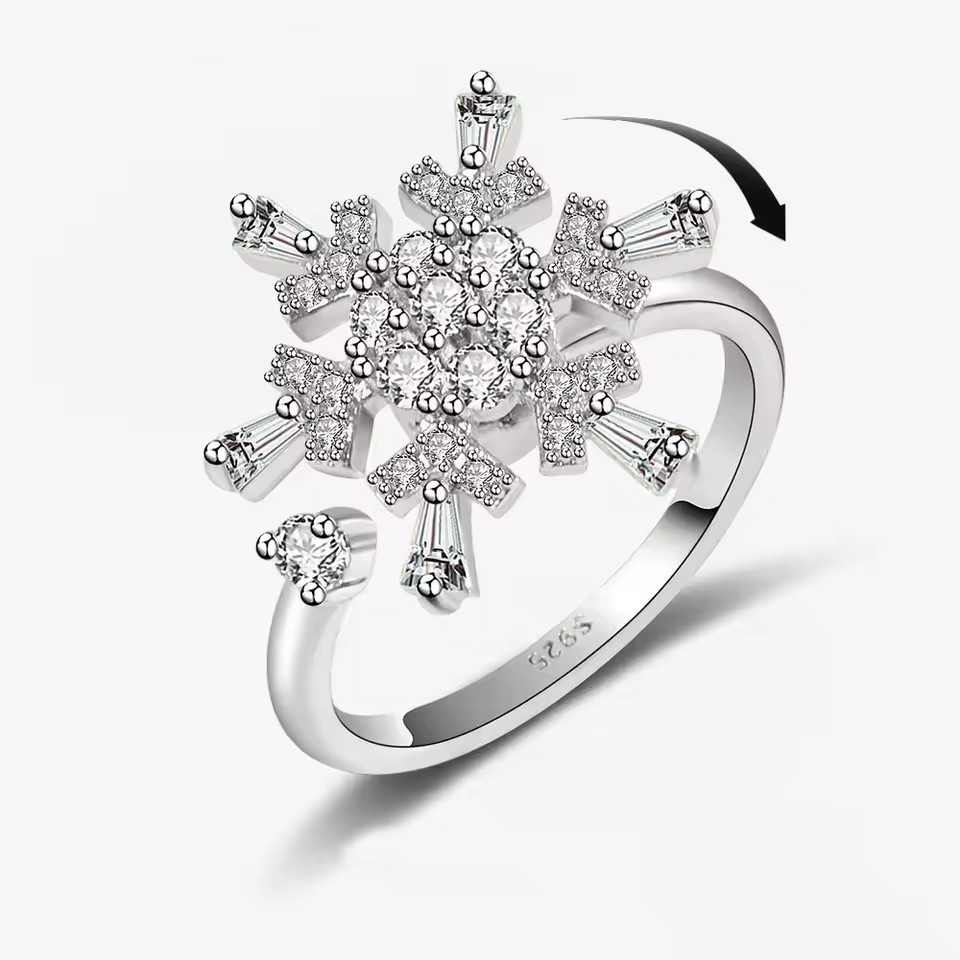 Viral Anxiety Spinner Ring Adjustable Women Stress Relief Fidget Gift Trend
