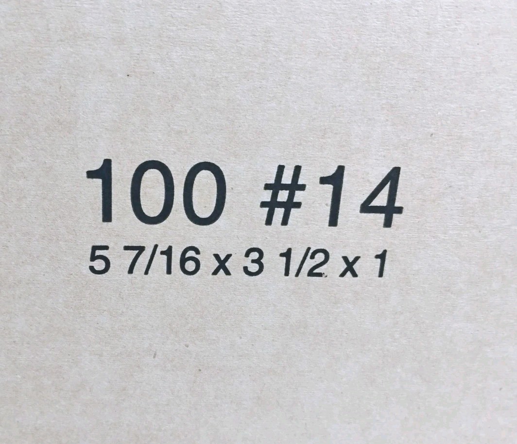 LOT OF 100 KRAFT COTTON FILLED JEWELRY #14 BOXES 5 7/16″ X 3 1/2″ X 1