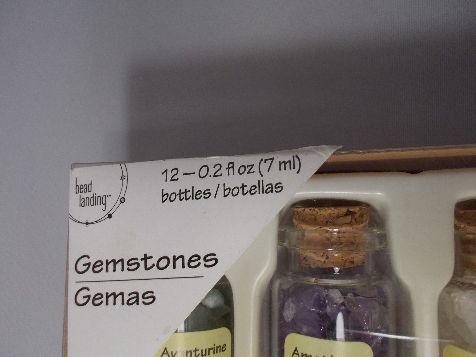 12 0.2 oz (7ml) Gemstone Bottles Bead-Landing New Old Stock Crafts Free S&H