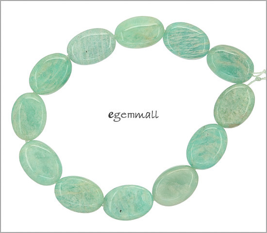 12 African Amazonite Puffy Oval Beads 13x18mm 8.5″ #71027