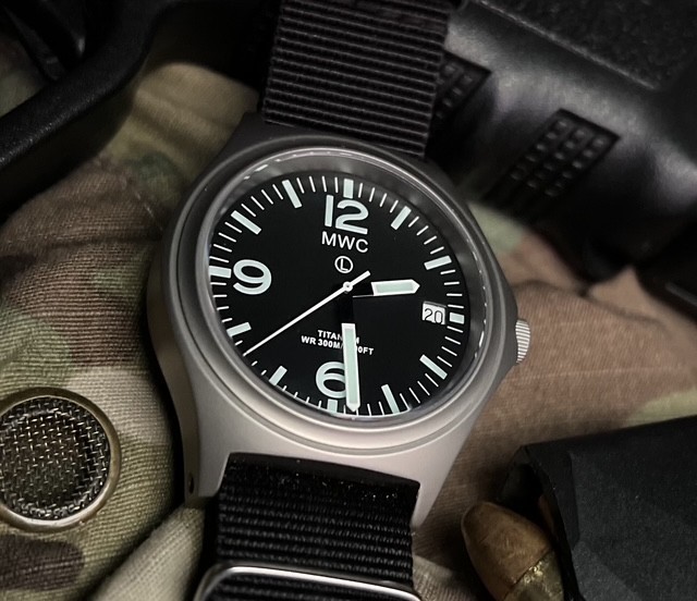 MWC Ltd Edition Titanium Military Watch, 300m Water Resistant & Sapphire Crystal