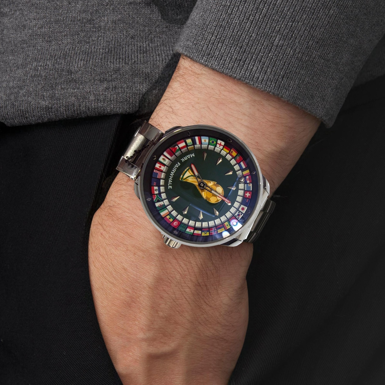 MARK FAIRWHALE FIFA WORLD CUP 2026 SPECIAL EDITION 3D MEN’S WATCH, NEW