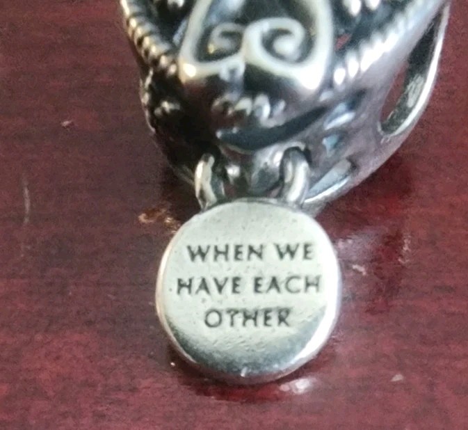 PANDORA 925 ALE STERLING SILVER WHEN WE HAVE EACH OTHER WE HAVE EVERYTHING CHARM
