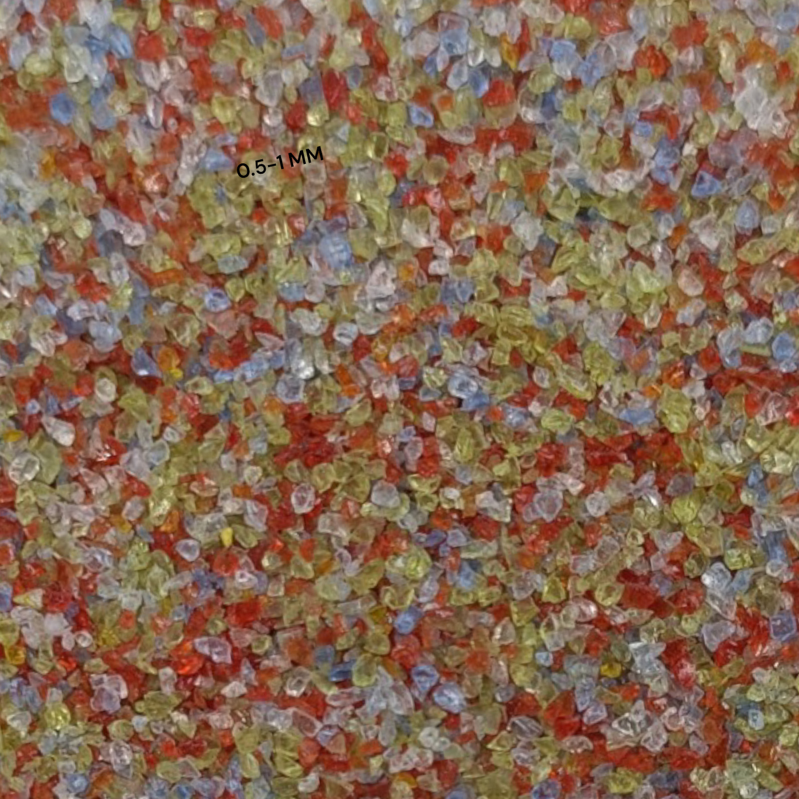 Mixed Hydro Crushed Stone Chips – Colorful Vibrant Gemstone Gravel for Resin Art