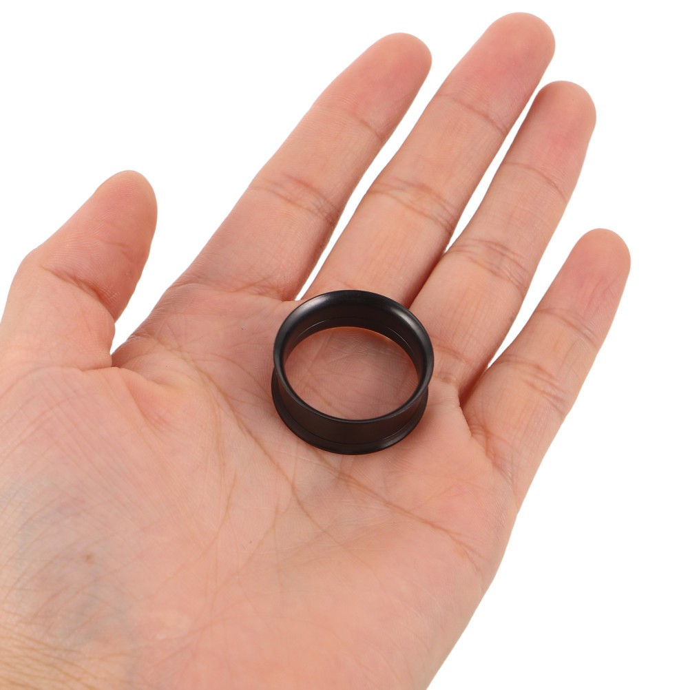 2Pcs Stainless Steel Ear Gauges Plugs Black Reusable Ear Stretchers for Women