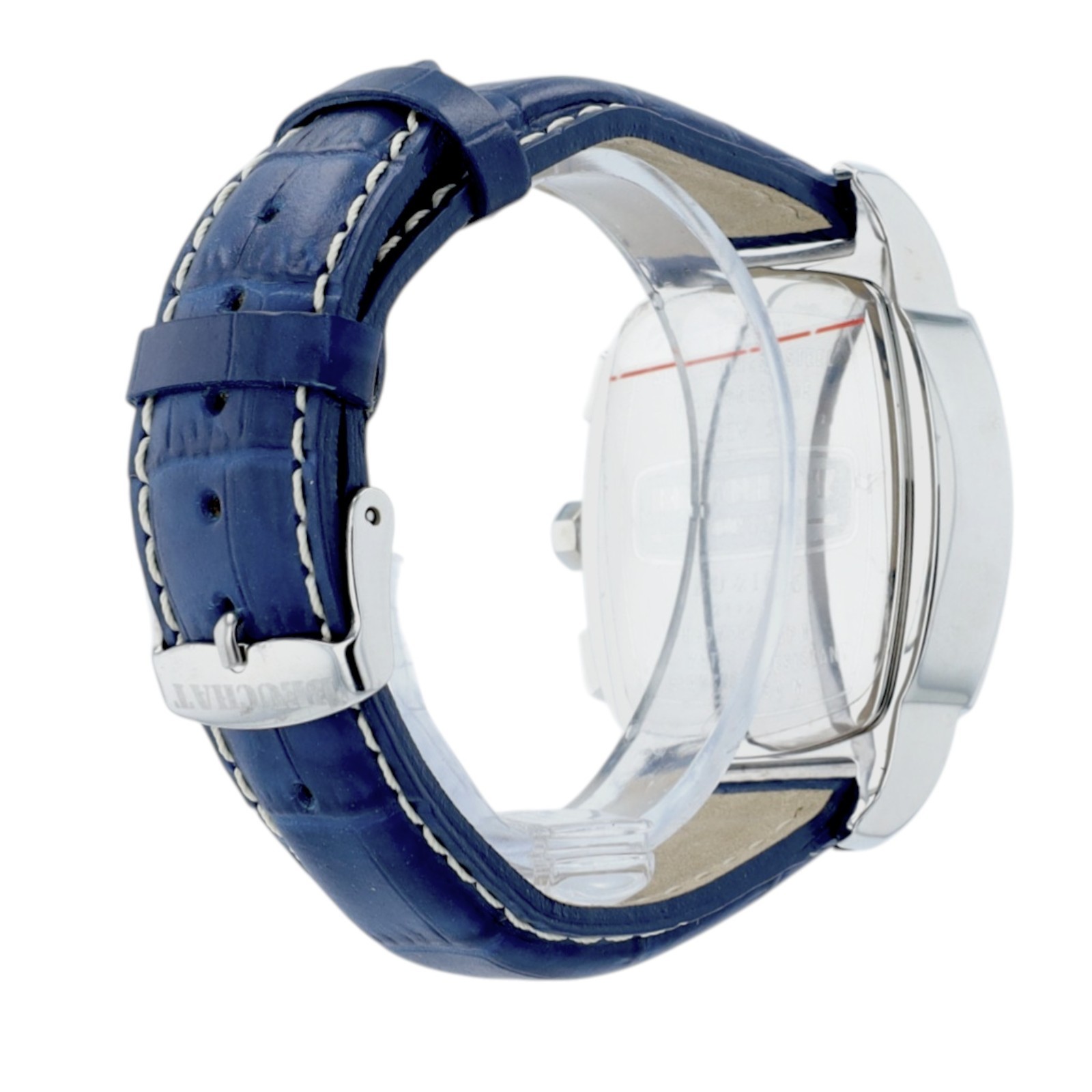 Beuchat Activ 50 Mens Chronograph Watch Blue Dial Swiss Steel 200M Date Quartz