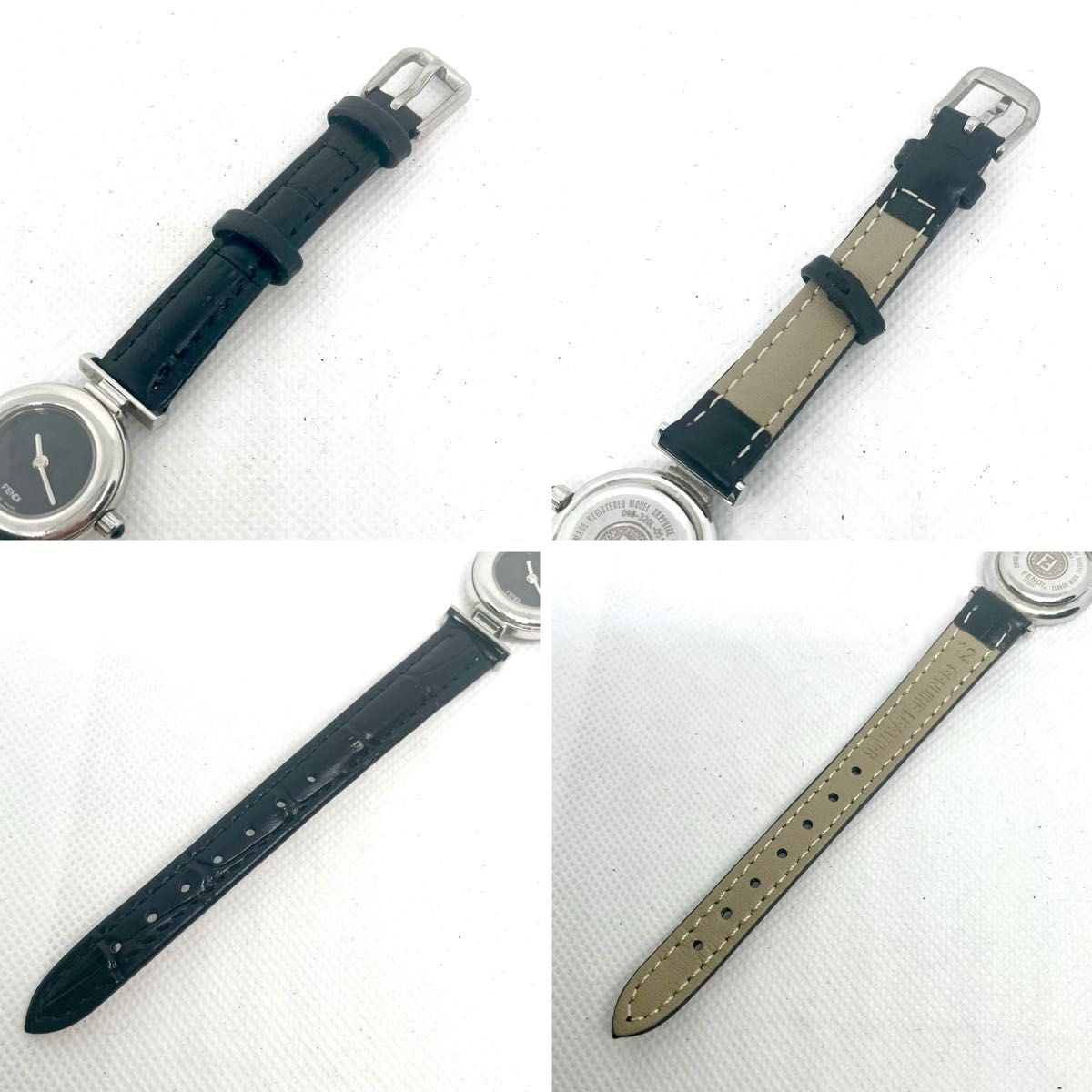 Working item FENDI 320L ladies’ wristwatch black dial aftermarket new leather be