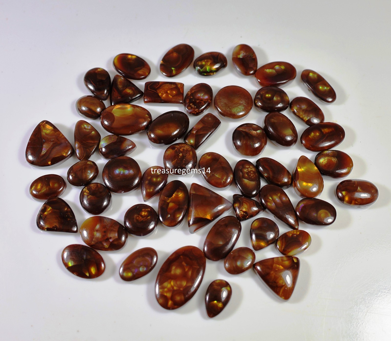 Natural top quality mexican fire agate 15 Ct Wholesale Lot Cabochon gemstone