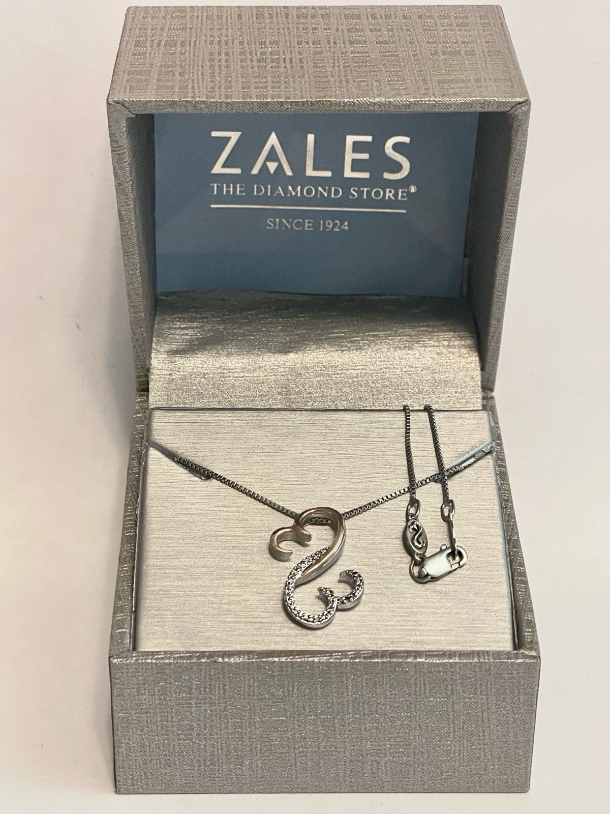 Jane Seymour Open Hearts Diamond Sterling silver, 10K Rose Gold Necklace MRP$199