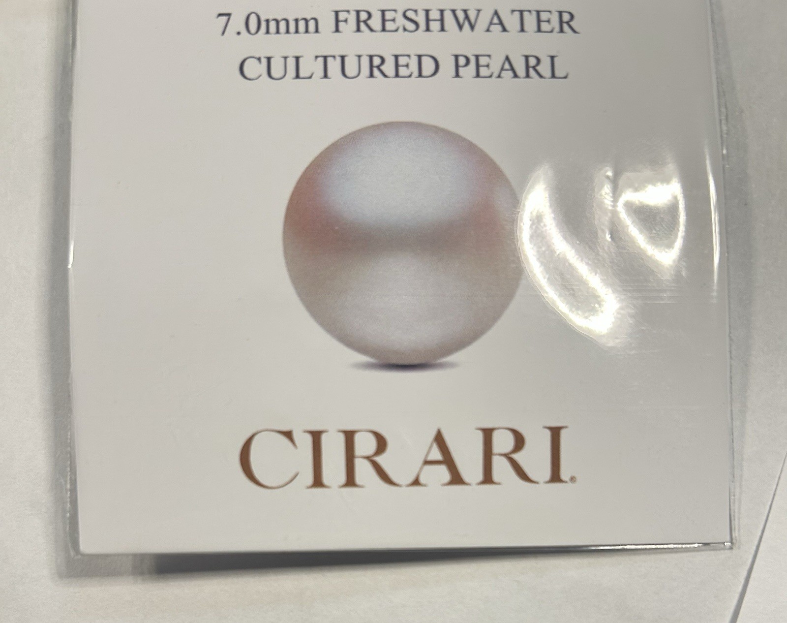 CIRARI 7.00 mm Pearl Charm With Zales Presentation Box, Gift Bag & CIRARI Cloth
