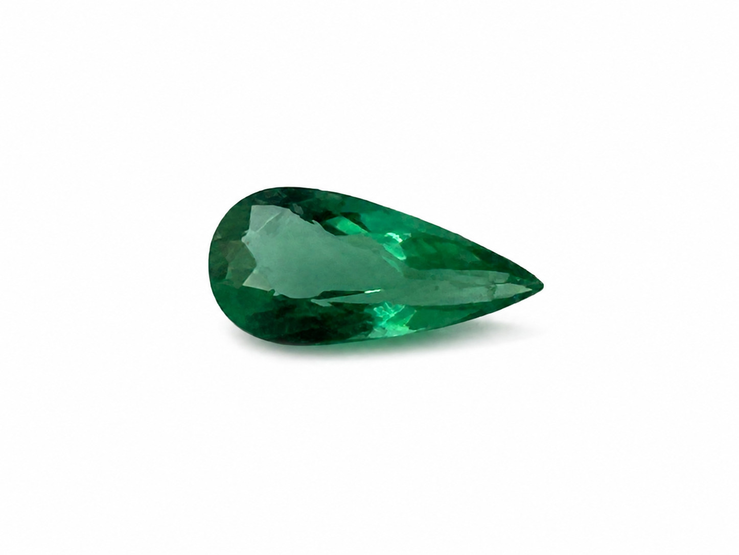 Natural Brazilian Emerald .35ct 4 x 8 mm Pear Cut Lightly Oiled Loose Gem