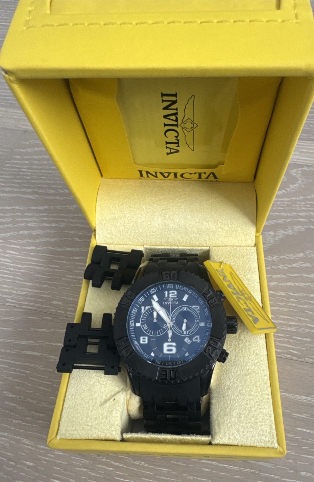 INVICTA PRE OWNED WATCH SEA SPIDER 6713 50mm 5030.D QUARTZ OEM Box And Papers