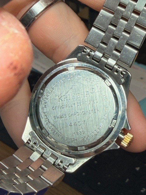 Krieger Tidal Chronometer 7 Jewels Swiss Quartz Men’s Watch