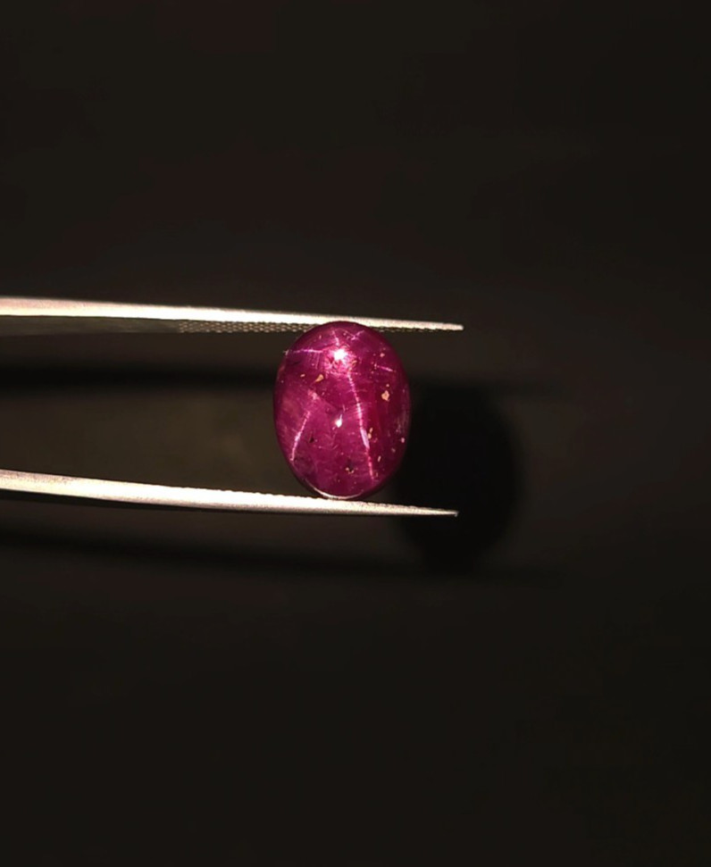 Natural Translucent Star Ruby Cabochon 13.40 ct Red Oval loose gemstone