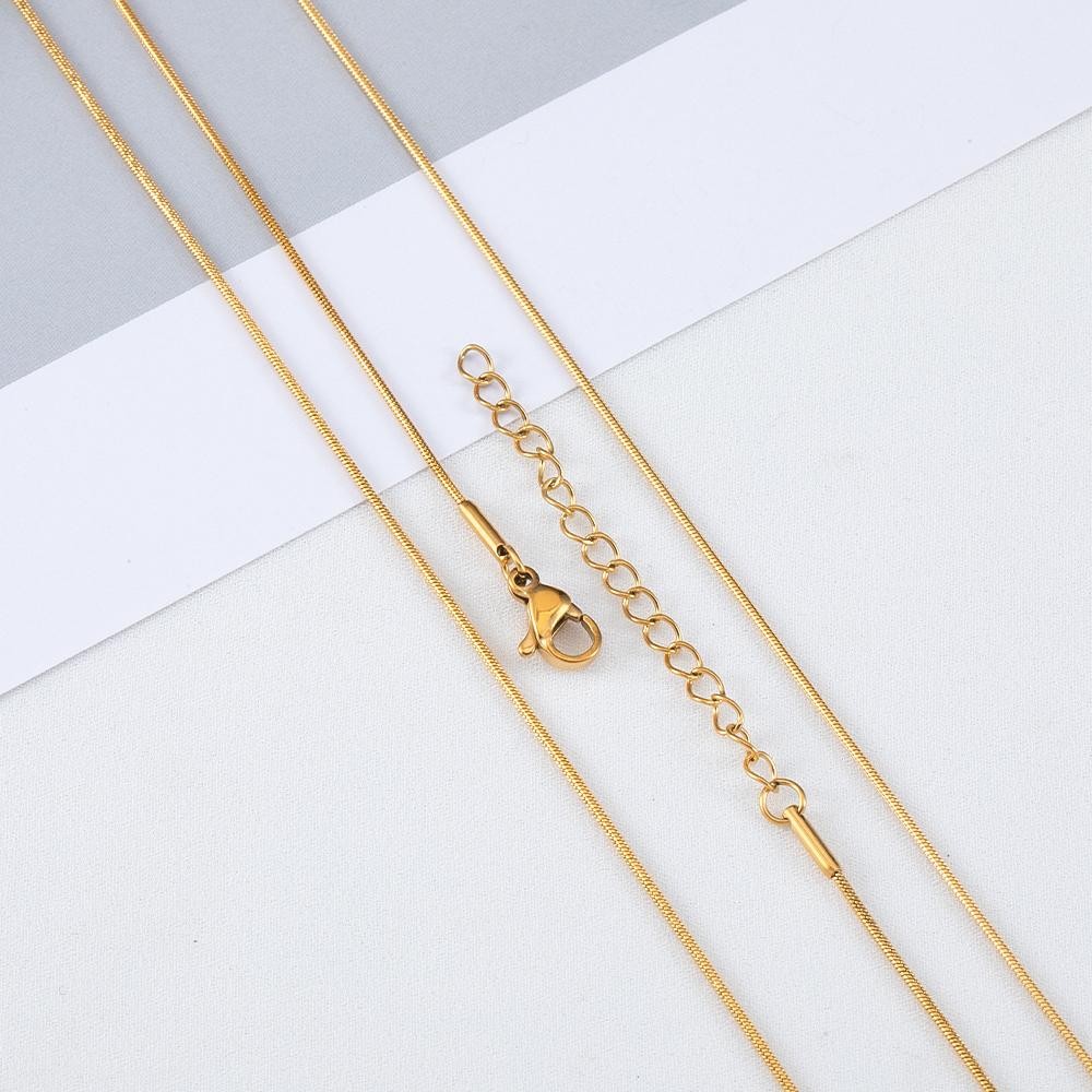 5pcs Snake Necklace Chains Stainless Steel 45+5cm Diy Jewelry Wholesale Unisex