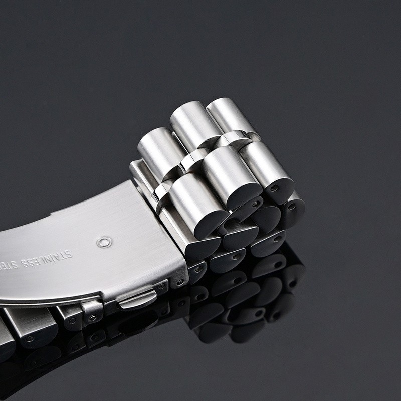 Solid Stainless Steel Watch Strap With Tool Mens Metal Bracelet 14 16 18MM