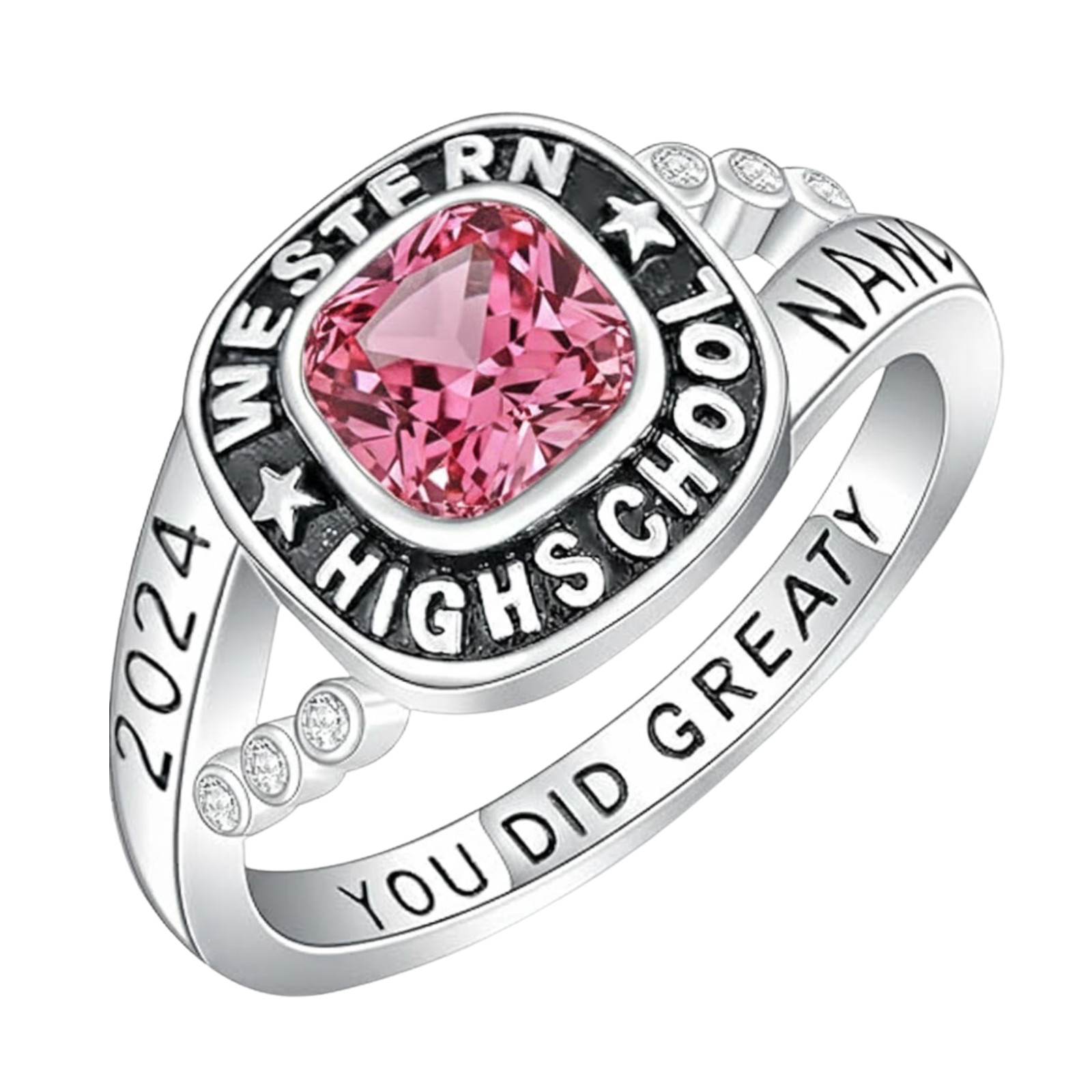 Women’s Customized High School Class Ring Graduation Gift For All Any New Year