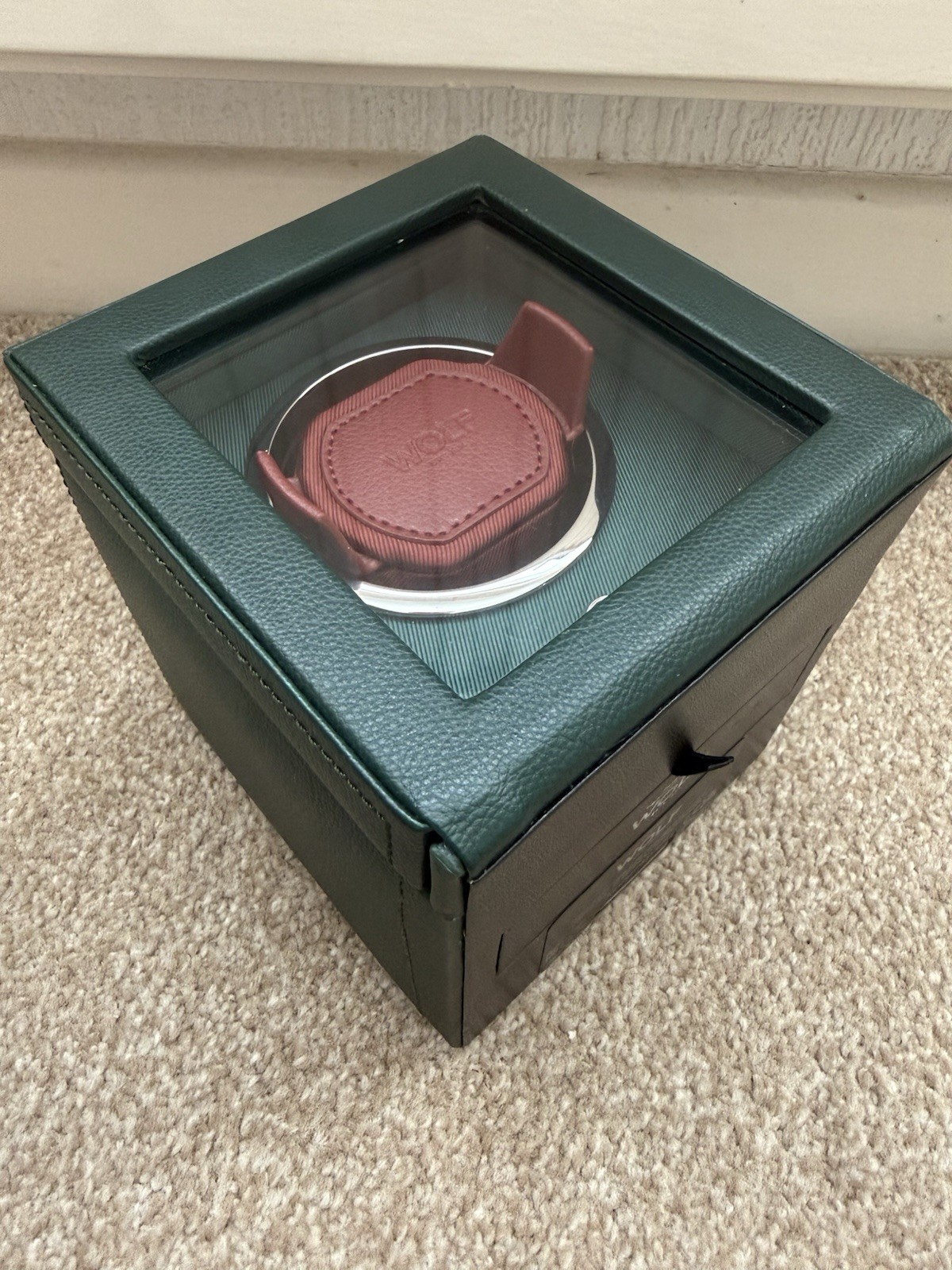 Wolf Watch Winder Module 1.8 – Green With Red Winder Insert – Boxed Accessories