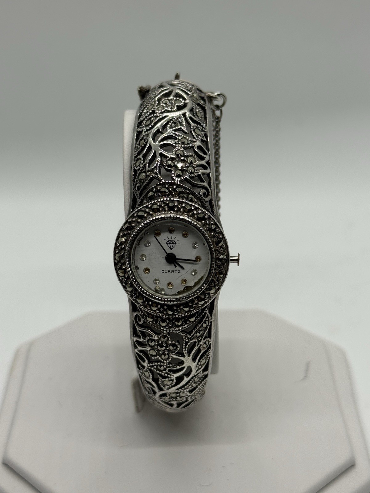 Sterling Silver Market Watch Bracelet Weight 36.3 G