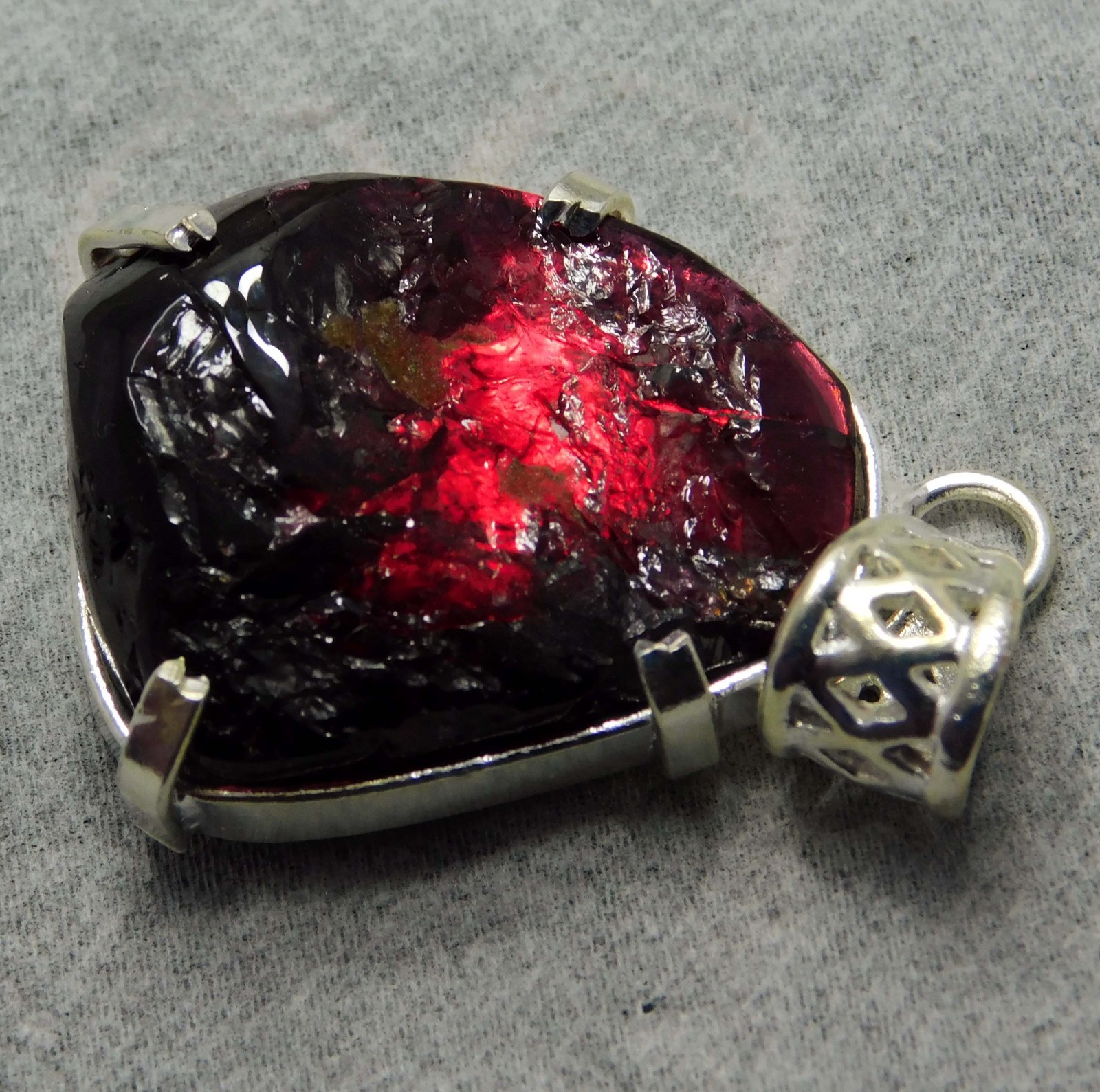 73.45 Ct Certified Natural PAINITE 925 Solid Silver Pendant Gemstone