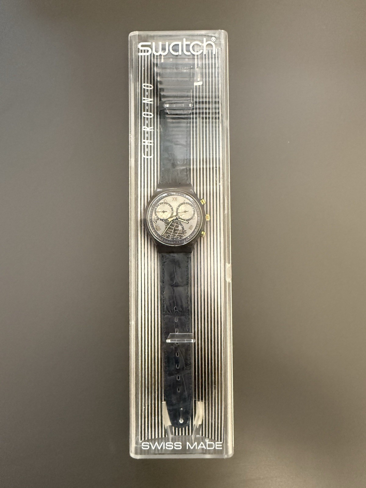 NOS Vintage Swatch “Timeless Zone” Chronograph Ref. SCN104 Unisex Wristwatch