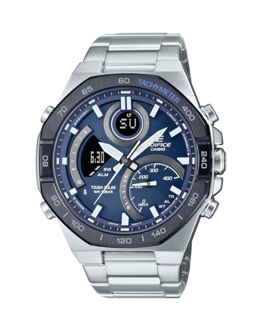CASIO Men Digital Eco-Drive Casual Watch Classic Dress Blue Dial Waterproof Roun
