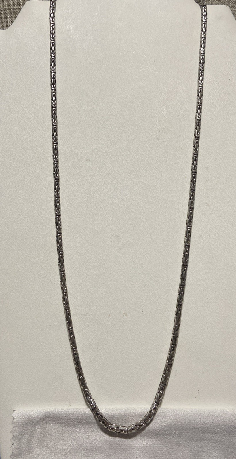 Sterling Silver 925 Byzantine 24″ Chain Necklace 35+ Grams Stunning