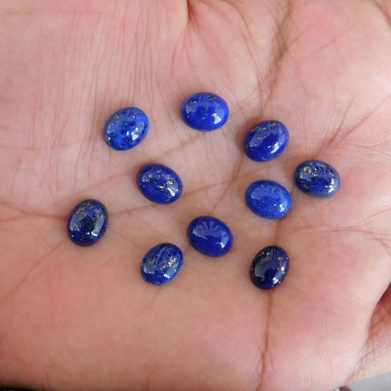 Natural Lapis LazuliOval Cabochon Loose Gemstones 3x5mm to 13x18mm Oval Cabochon