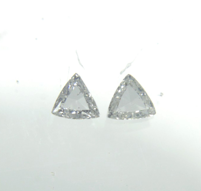 0.13 Cts F-G Color VS-SI Clarity Triangle Rose Cut Diamond Pair 2.80 MM