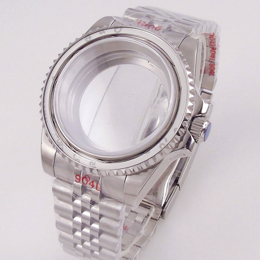 200M Diver Watch Case 40mm Sapphire Fit NH35 NH34 GMT PT5000 Steel Slide Buckle