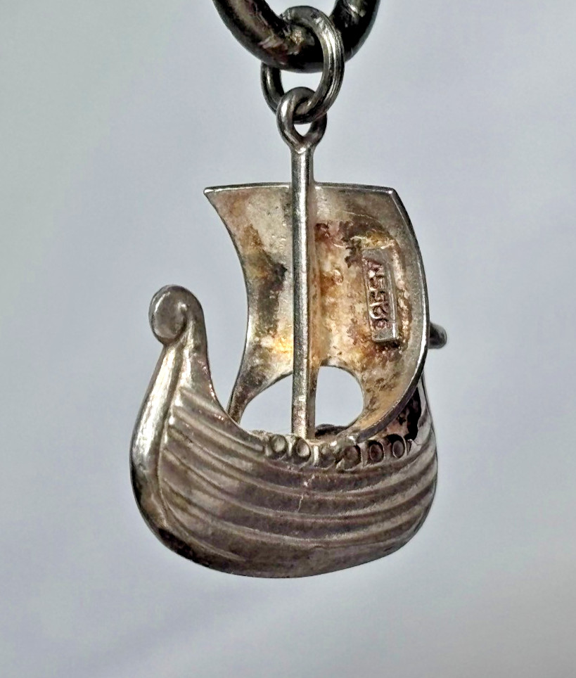 Sterling Silver VIKING SHIP Pendant 3.7 G Charm