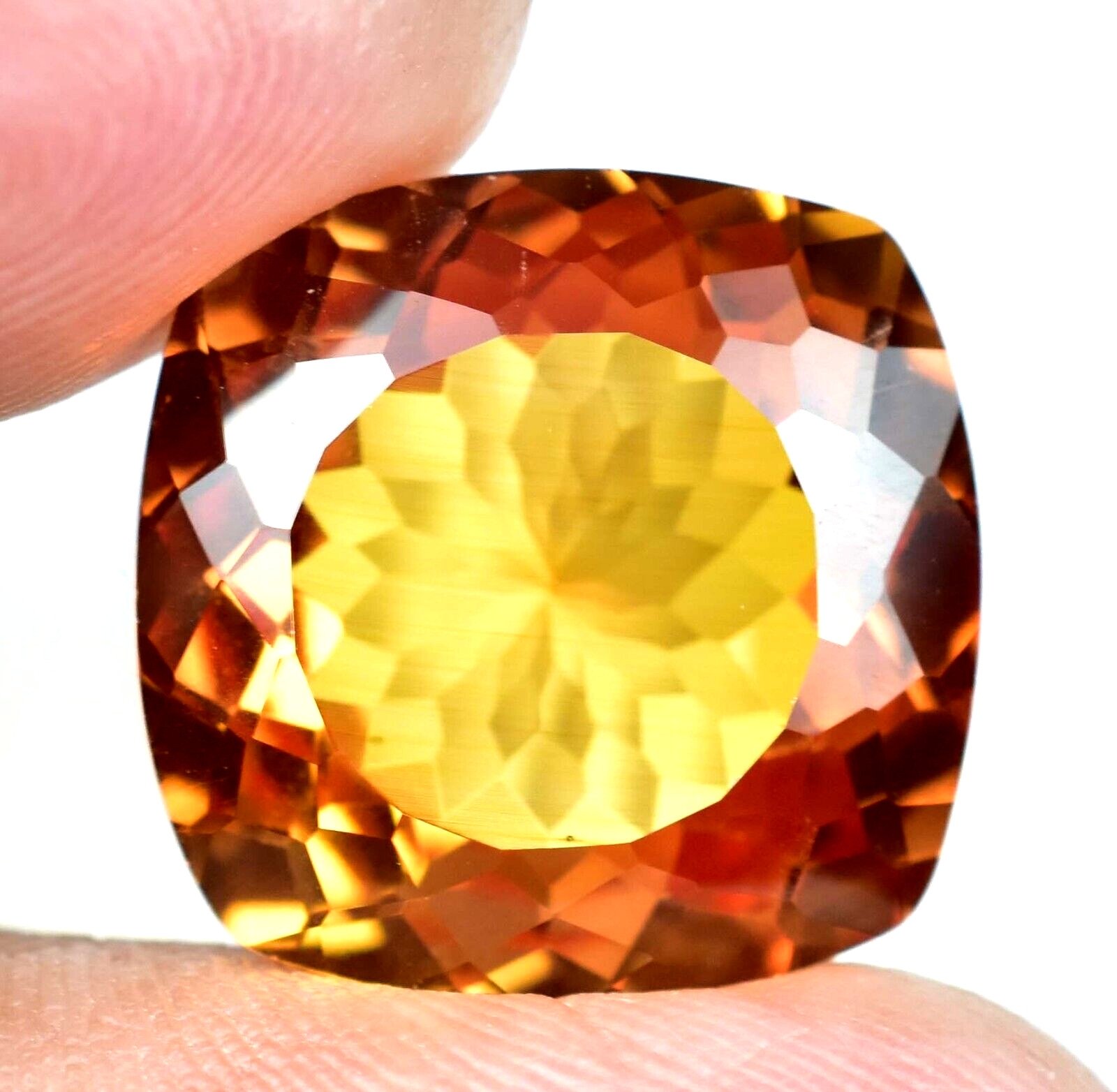 Natural imperial Topaz 20.20 Ct Cushion Stunning Flawless AGL Certified Gemstone