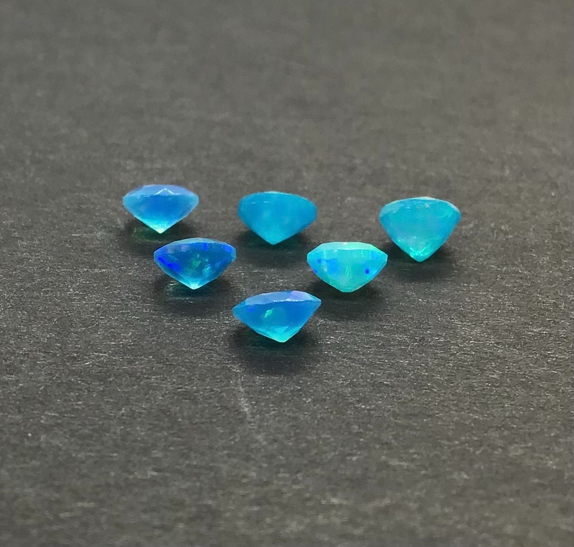AAA Natural Ethiopian Paraiba Fire Opal Round Cut Loose Gemstone For All Jewelry