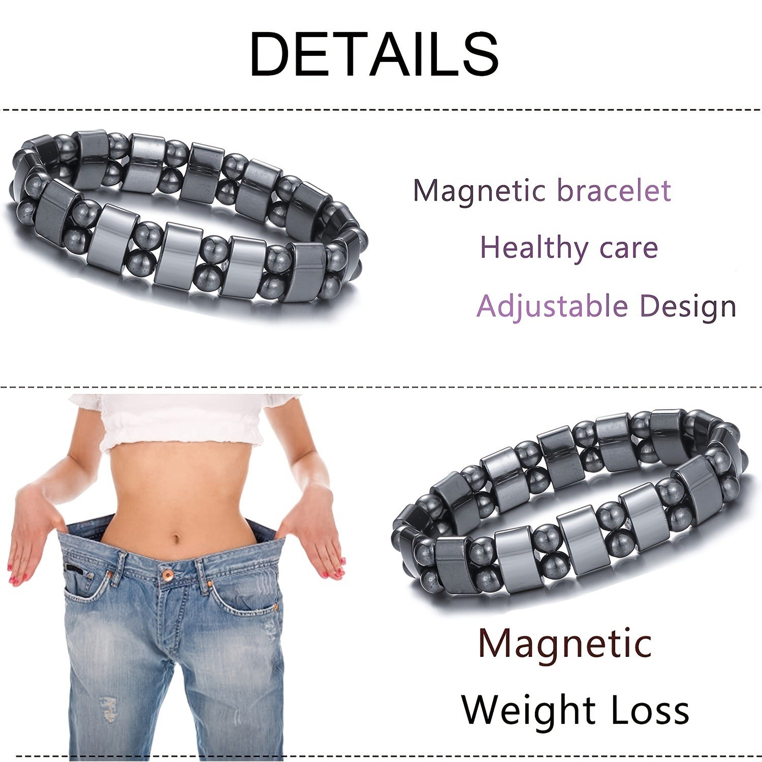 Hematite Bracelet Men Natural Stones Handmade Bracelets Women Powerfull Bracelet