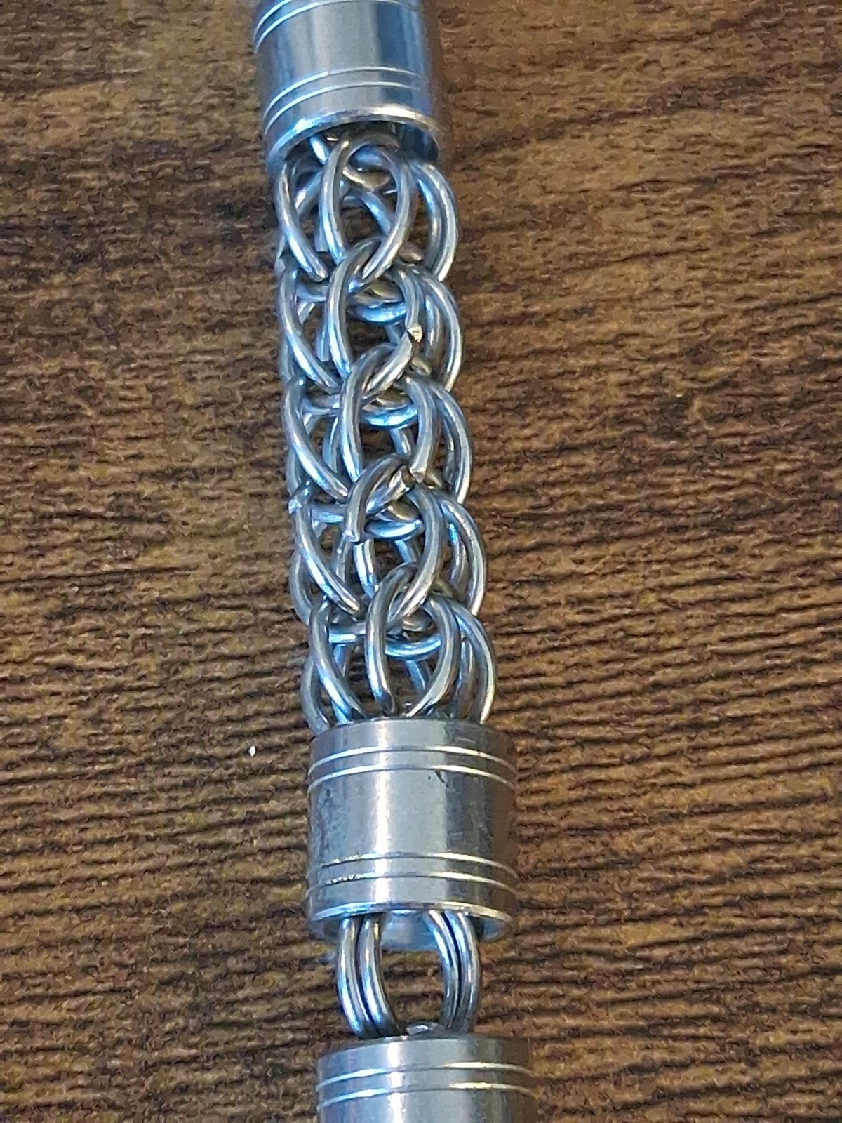 !!! Heavy Metal Necklace Solid Design Unique & Cool Silver Color 173 Grams !!!!