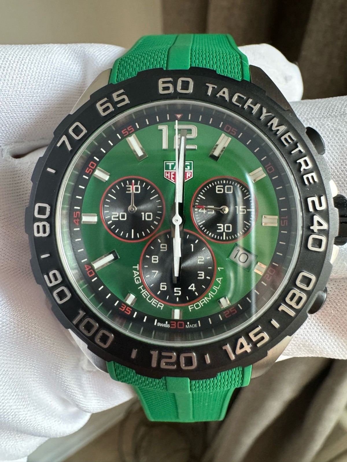 TAG Heuer Formula 1 Quartz Chronograph 43mm Green Men’s Watch CAZ101AP.FT8056