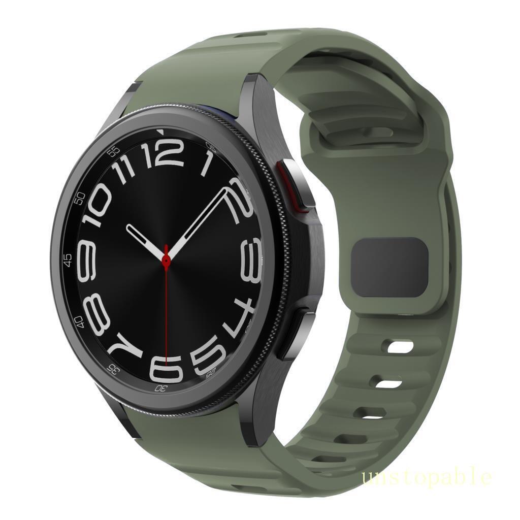For Samsung Galaxy Watch 4 5 6 7 40/42/44/45/47m Sport Silicone Watch Band Strap