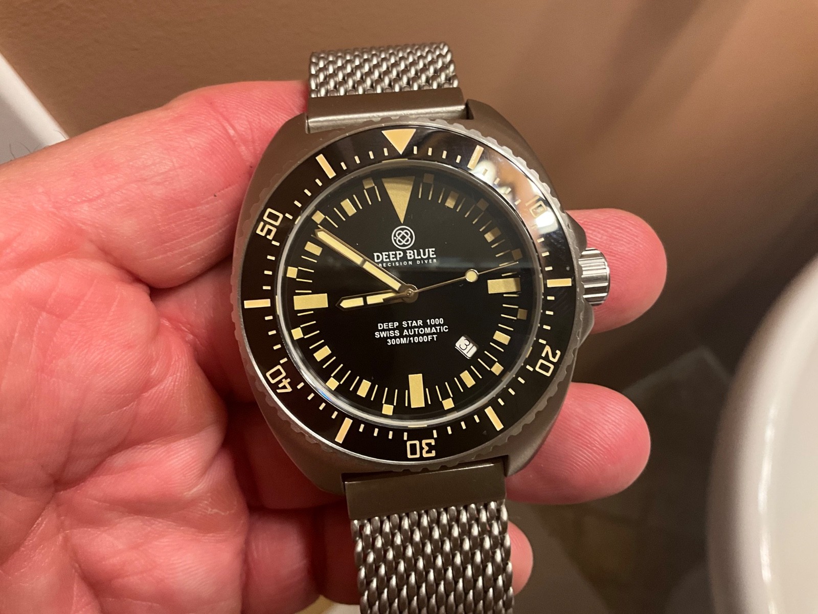 DEEP BLUE SWISS MADE DIVER 26 JEWELS AUTOMATIC SAPPHIRE CRYSTAL LE MINT CONDITIO