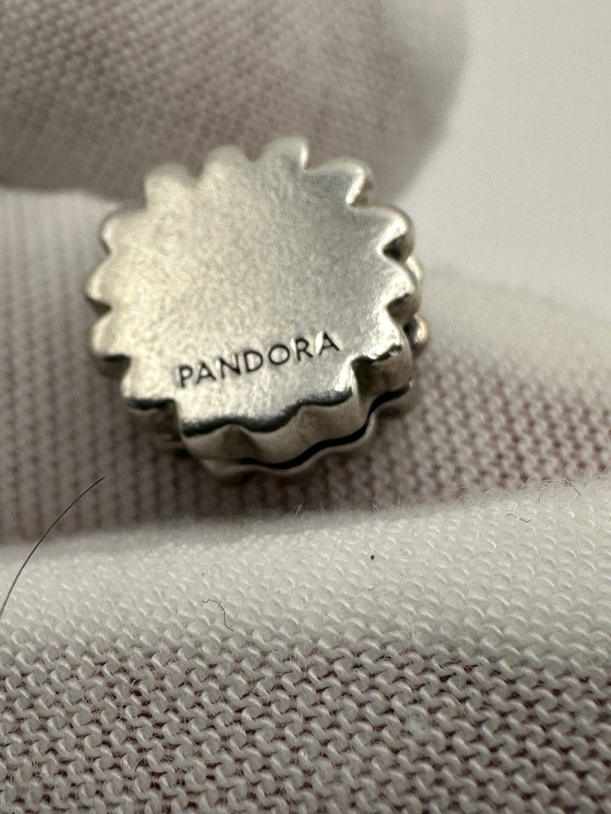 Genuine Pandora Reflections Mesh Bracelet Sterling Silver With 4 Charms 8” Long