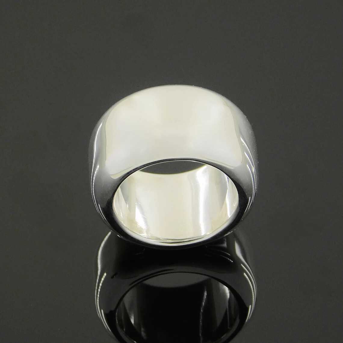 Chunky Dome Ring 925 sterling Silver Ring 15mm Thick Wide Band Statement Jewelry