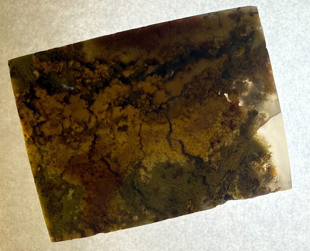 Natural Moss Agate Rectangular Cabochon 21.65 Cts Scenic Designer Gemstone