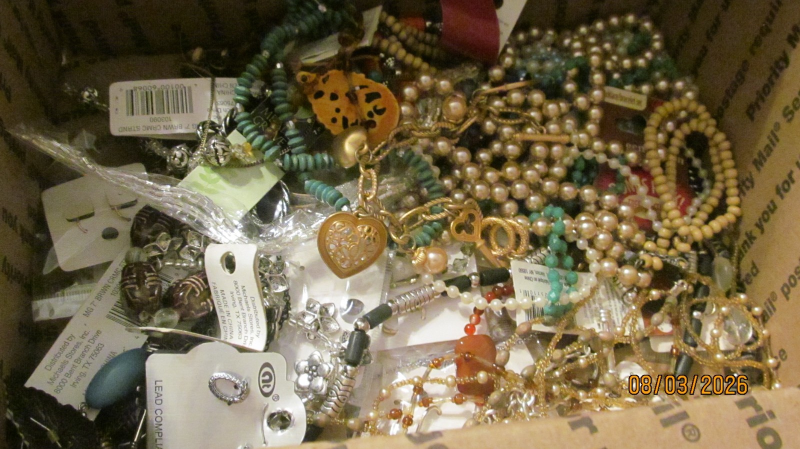 New/Vintage 10 lb junk drawer- jewelry supplies- good wearable jewelry