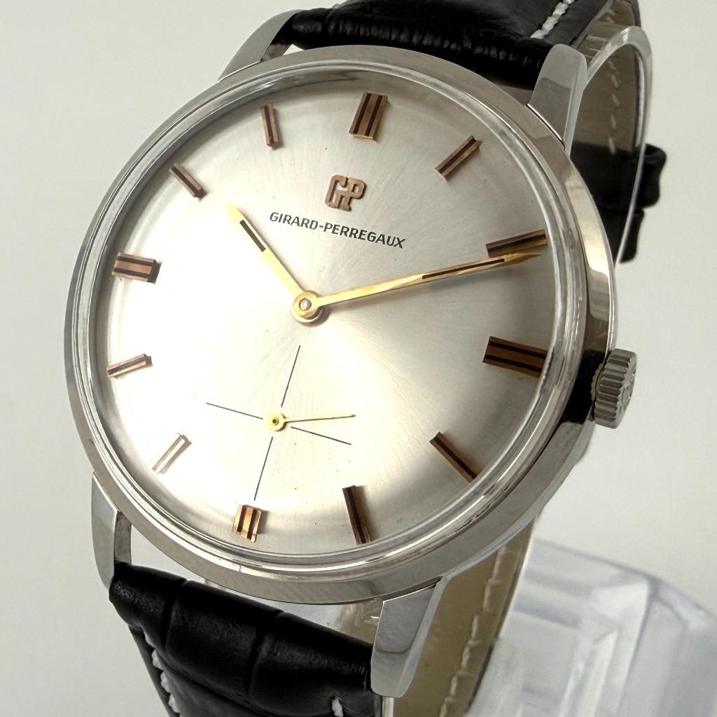 NO TARIFFS! MINT VINTAGE GIRARD PERREGAUX ORIGINAL DIAL MANUAL WIND JUMBO GENTS
