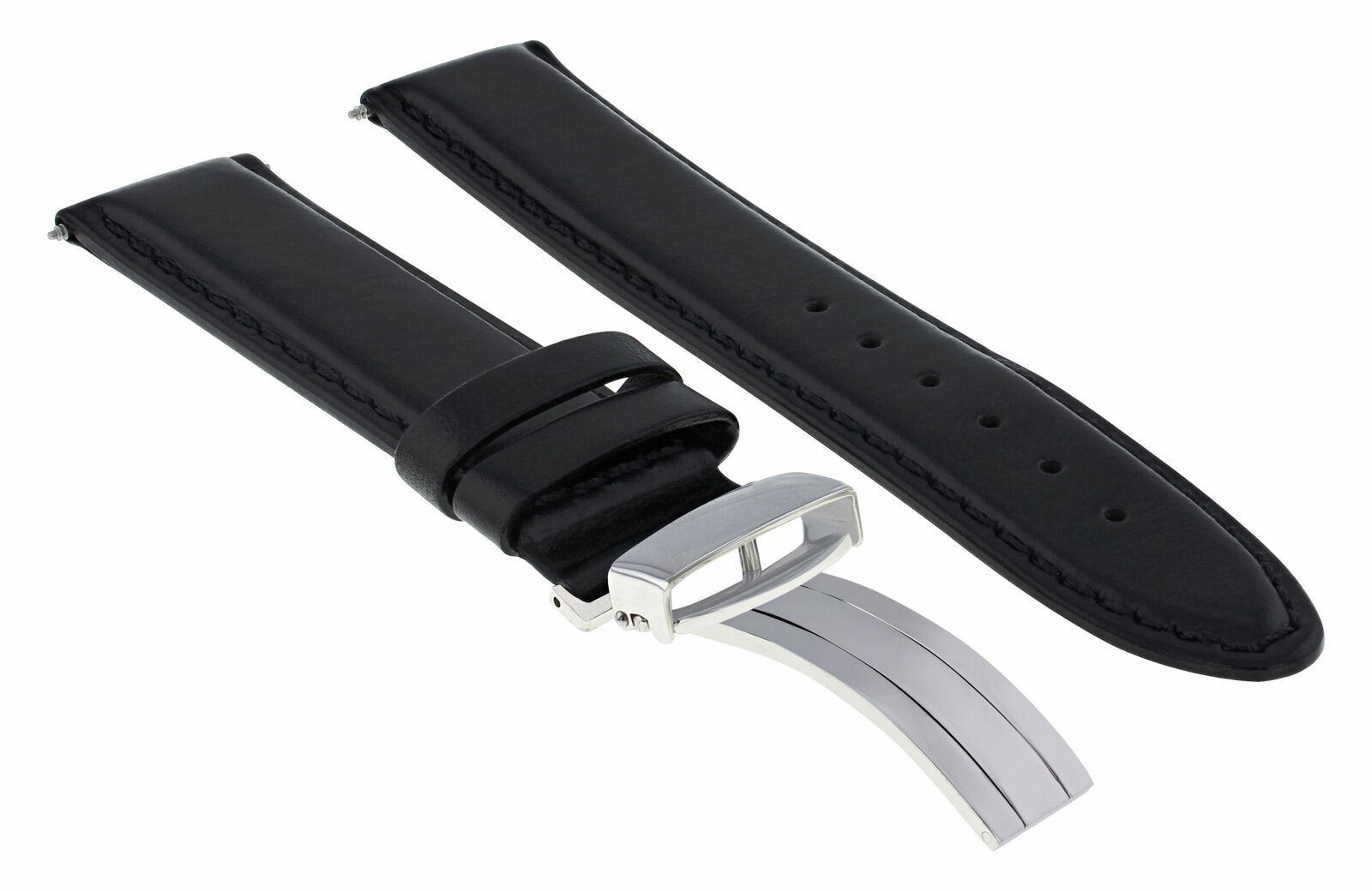 18-24MM GENUINE LEATHER BAND STRAP SMOOTH CLASP FOR BREITLING