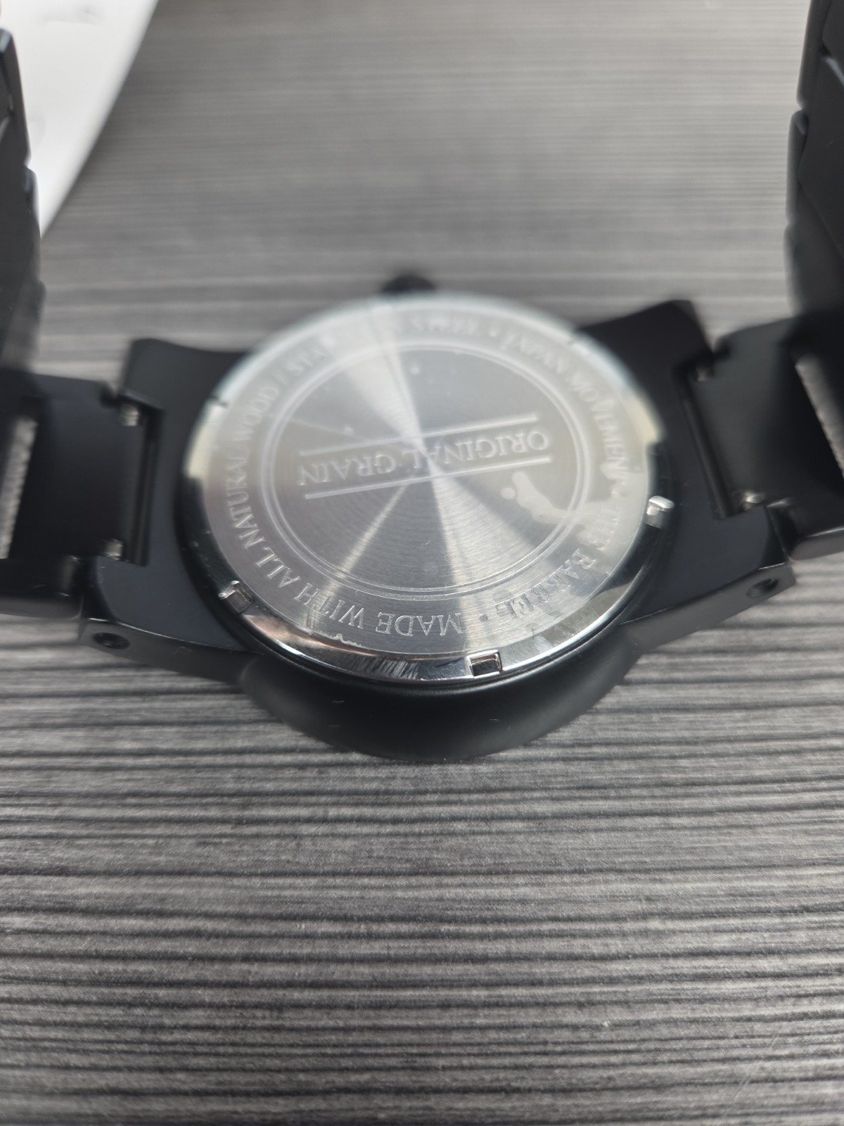 Original Grain Watch The Barrel Sapele Matte Black Steel OG-10-004 Men