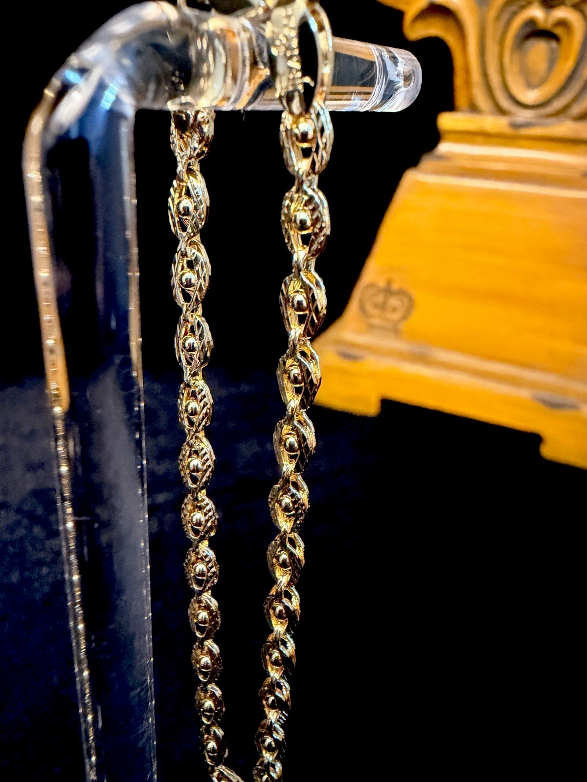Stunning Evil Eye 14L Gold Filled Bracelet 7.5 in 4MM/Lobster Clasp Closure