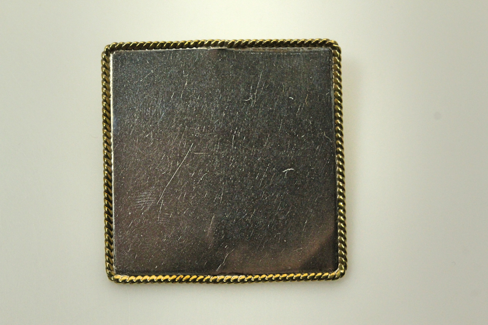 925 Sterling Silver Square Engravable Pin/Pendant 13 Grams (PEN8572)
