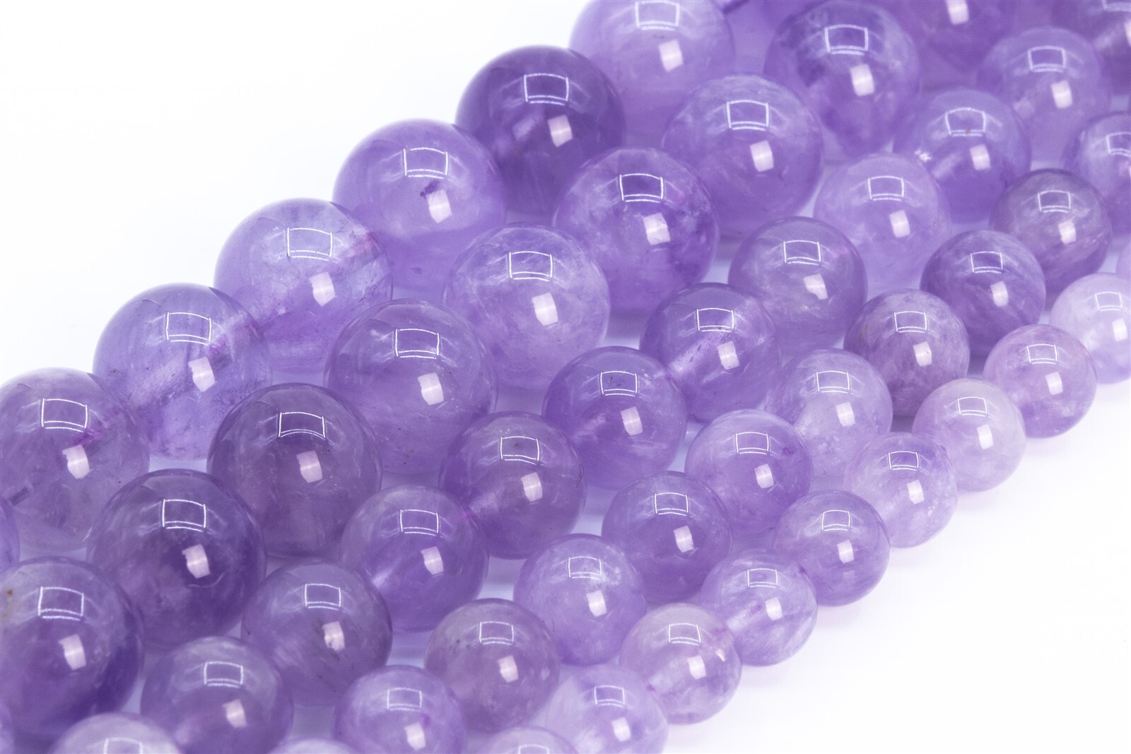 Natural Lavender Amethyst Grade AA Round Loose Beads 6/7-8/8/9-10/10/11-12/12MM