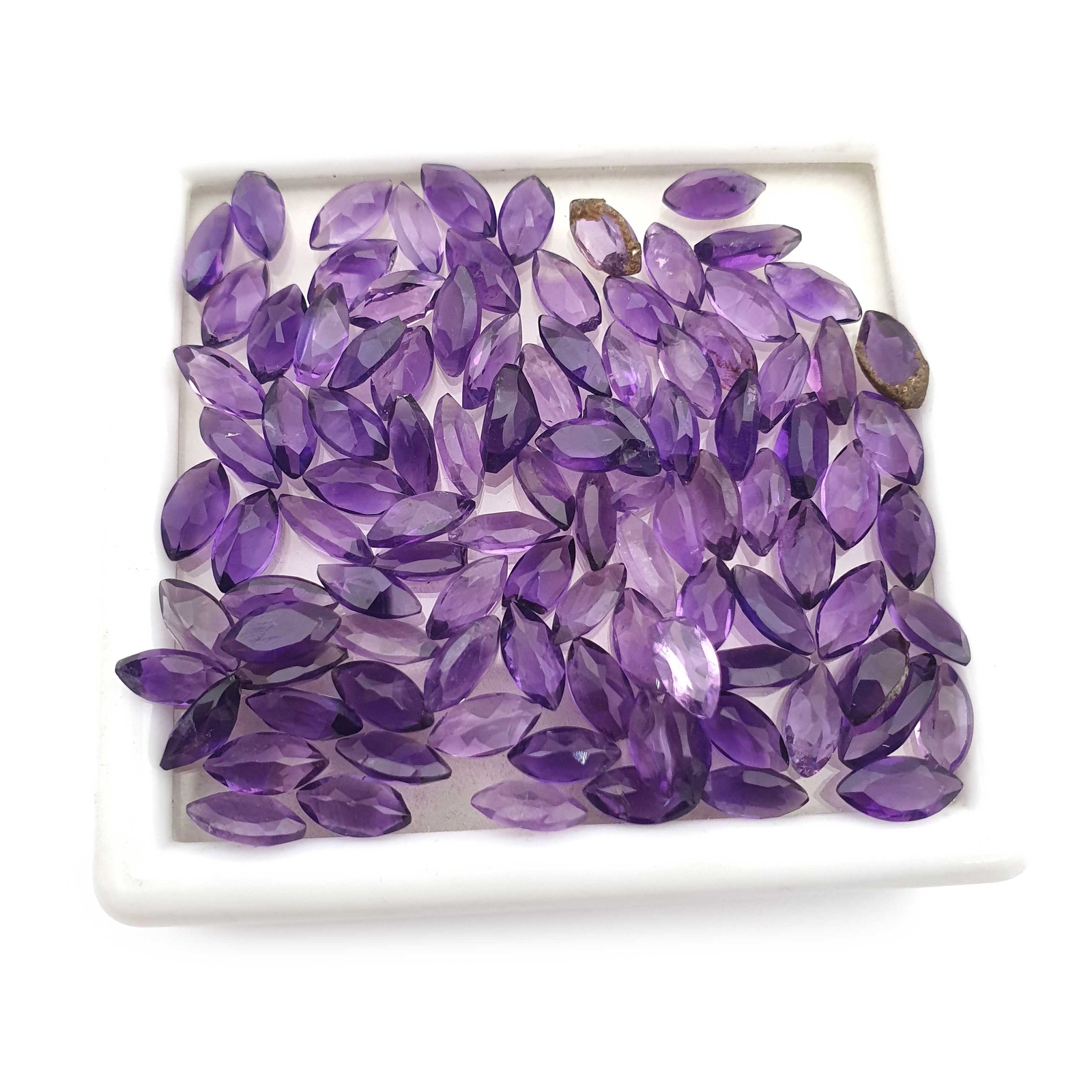 Natural African Amethyst Marquise Cut Loose Gemstone Lot 190 Pcs 4-9 MM 96 CT