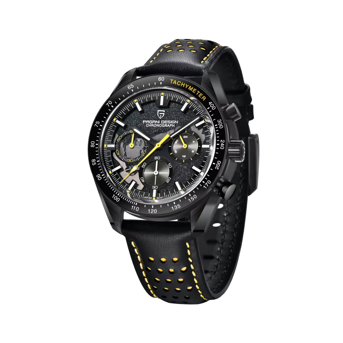 Pagani Design PD-1779 Yellow Chronograph Leather Automatic Men’s Watch